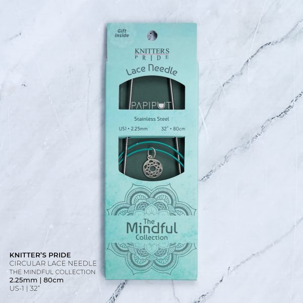 Knitters Pride Mindful Fixed Circular Needles 80cm 2.25mm