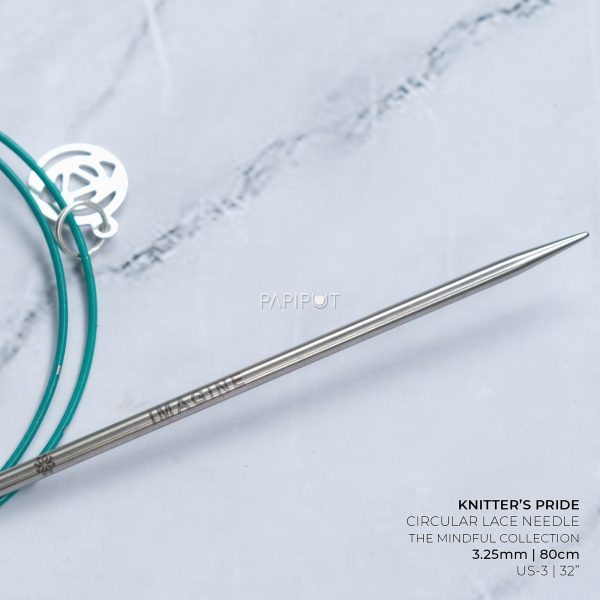 Knitters Pride Mindful Fixed Circular Needles 80cm 3.25mm - Image 3