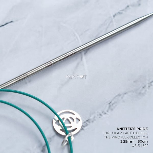 Knitters Pride Mindful Fixed Circular Needles 80cm 3.25mm - Image 4