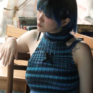 Pow Pow Halter Tank Pattern